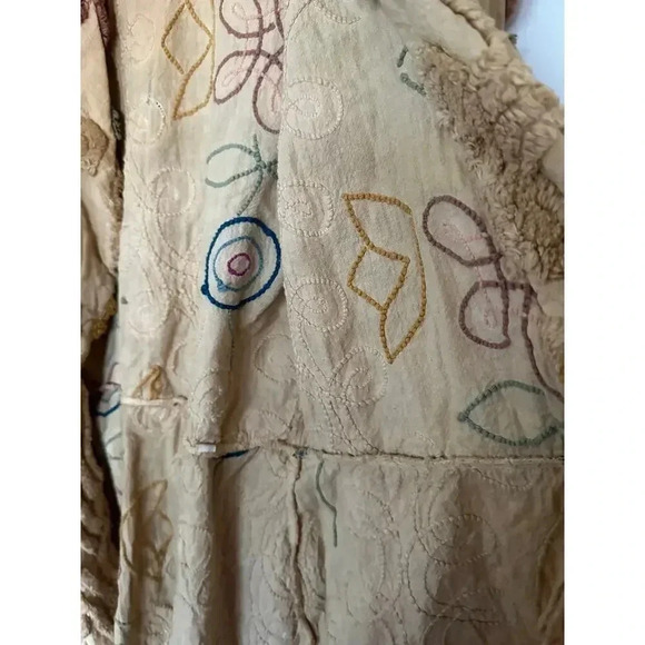 Edgewood Men's Beige Long Sleeve Open Front Belted Waist Jacket Size 6 - Picture 8 of 9